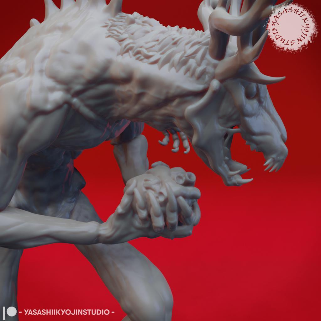Wendigo miniature by Yasashii Kyojin Studio