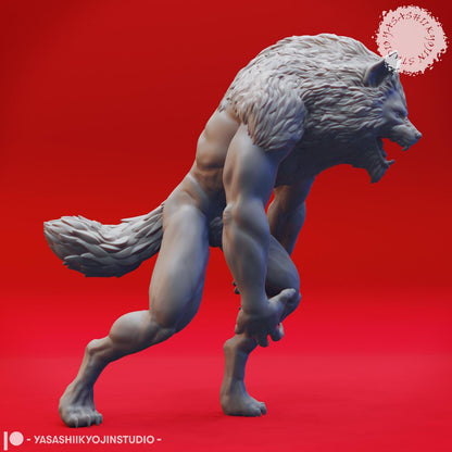 Werewolf miniature by Yasashii Kyojin Studio