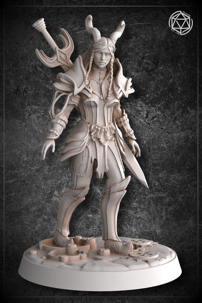 Automaton Demonic Female Paladin miniature by M3DM