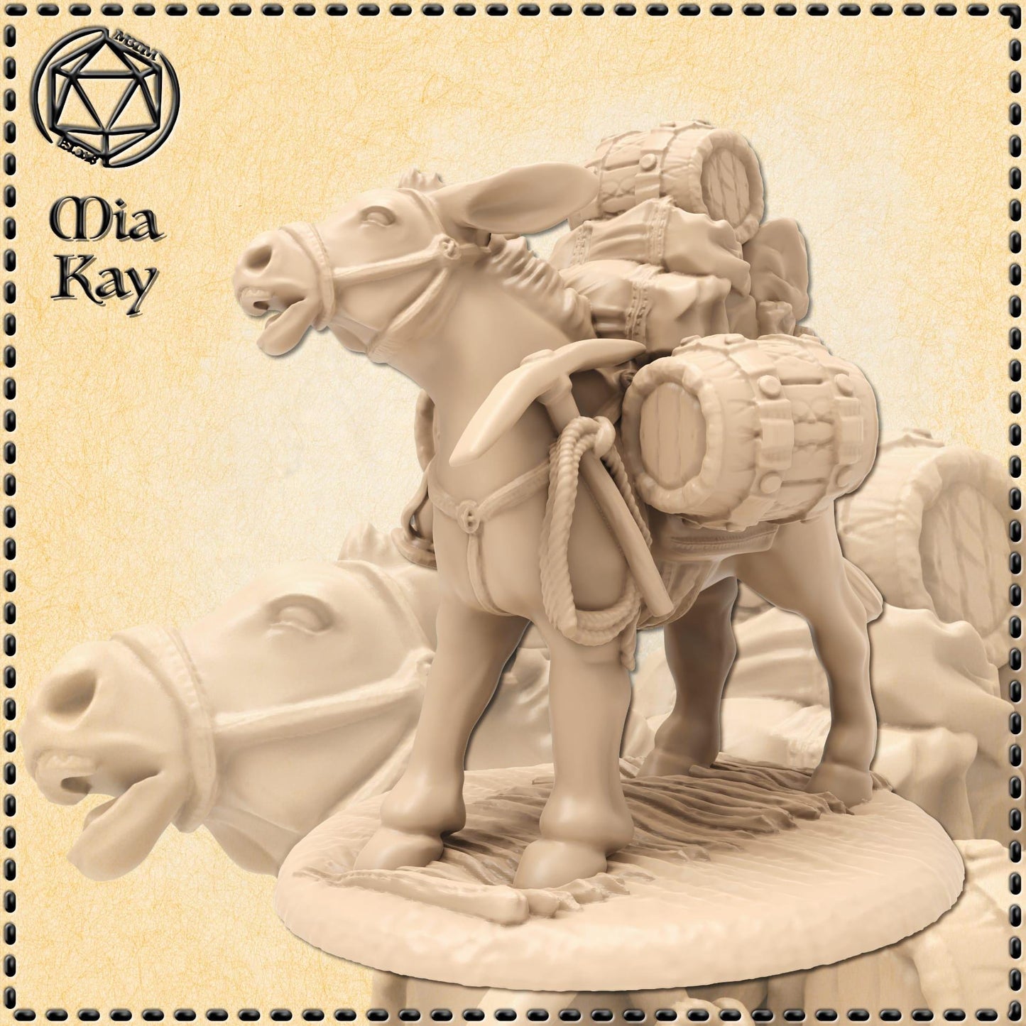 Pack Mule miniature by M3DM