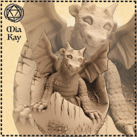 Baby Dragon miniature by M3DM