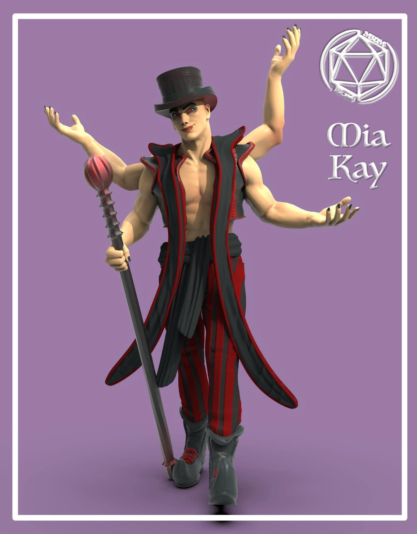 Circus Ringmaster Human and Mutant miniature by M3DM
