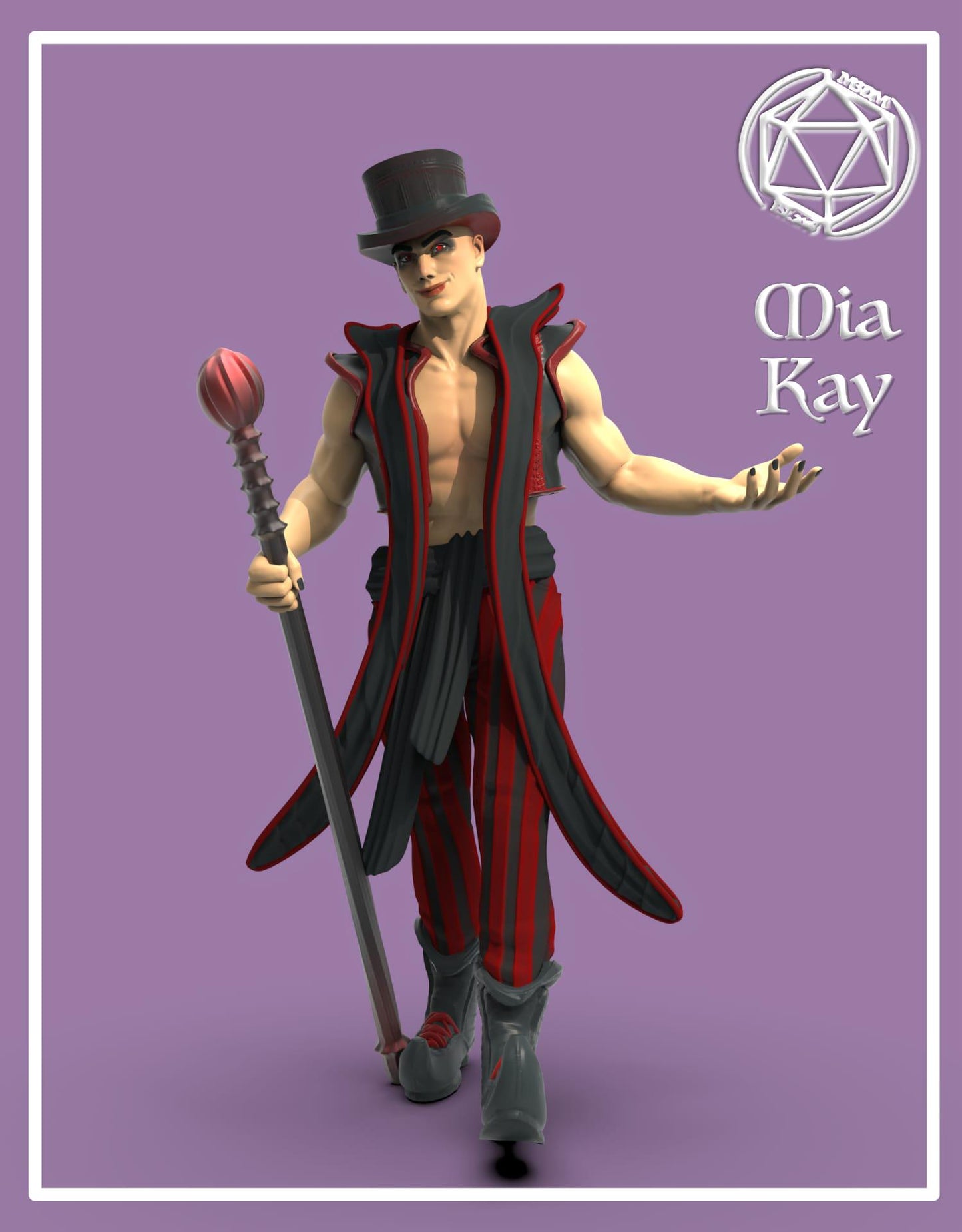Circus Ringmaster Human and Mutant miniature by M3DM