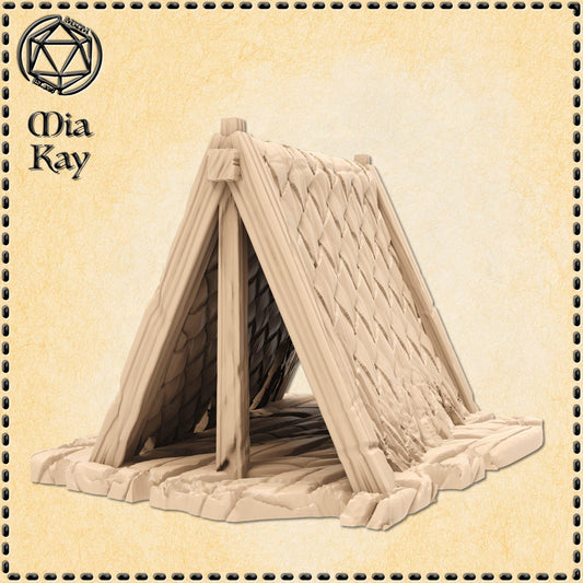 Worn Tent miniature by M3DM