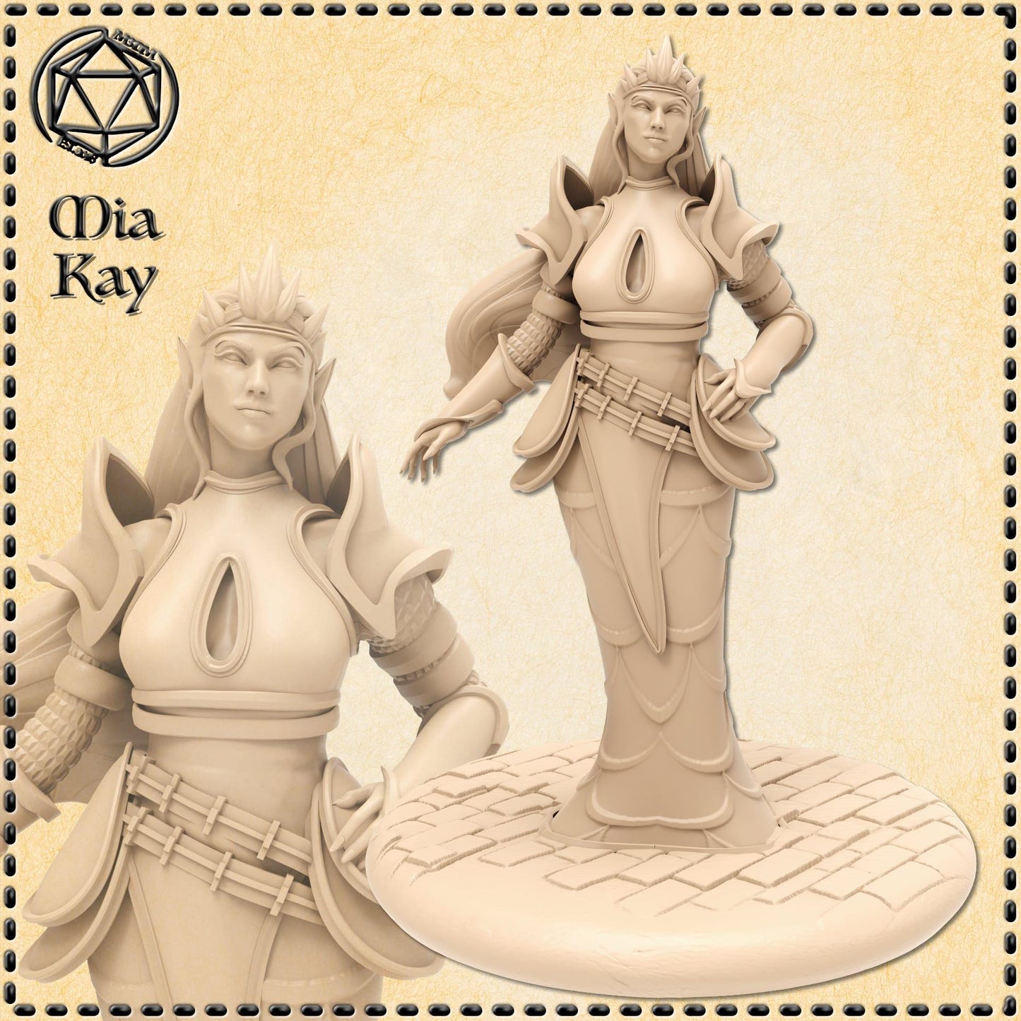 Dark Elf miniature by M3DM