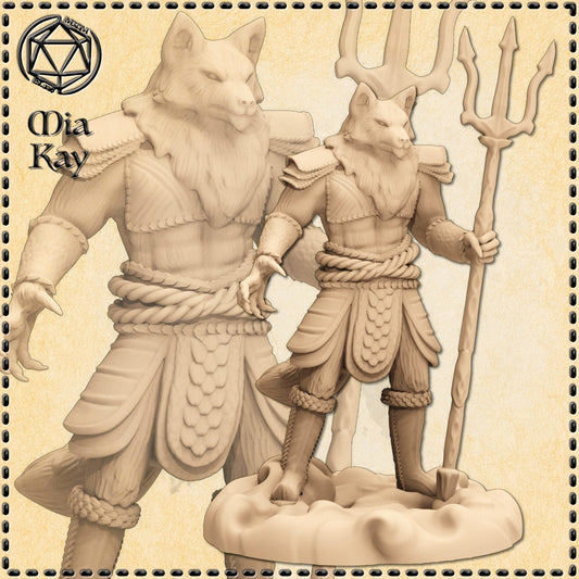 Fox Samurai miniature by M3DM
