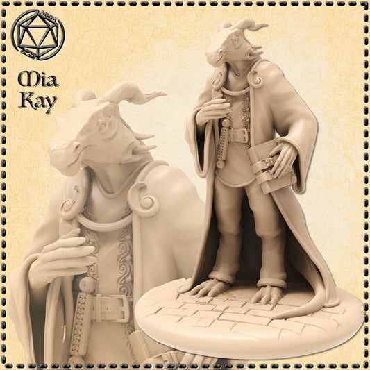 Dragonborn Scholar miniature by M3DM