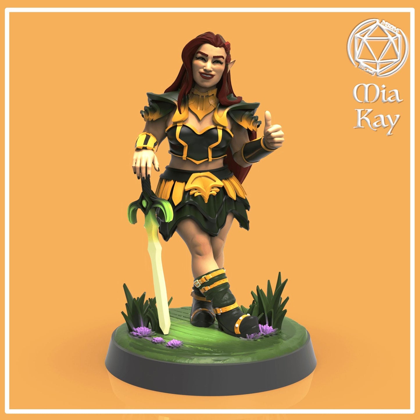 Dwarf Rogue miniature by M3DM