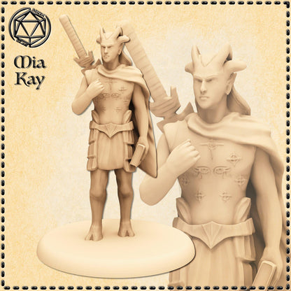 Elven Minotaur miniature by M3DM