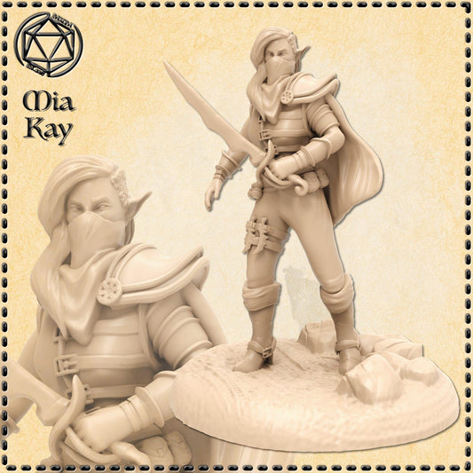 Elven Rogue miniature by M3DM