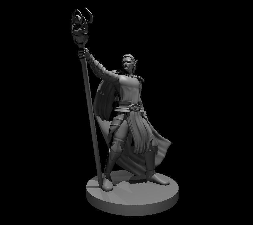 Drow Mage miniature by MZ4250