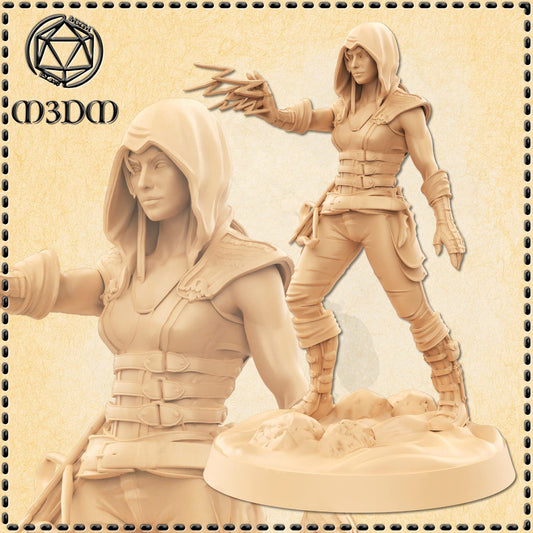 Female Arcane Trickster miniature by M3DM
