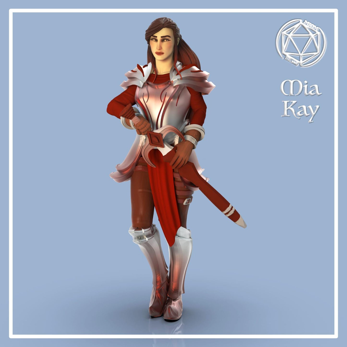 Female Paladin miniature by M3DM