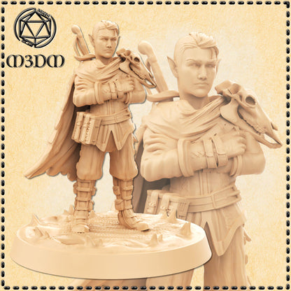 Halfling Wizard miniature by M3DM