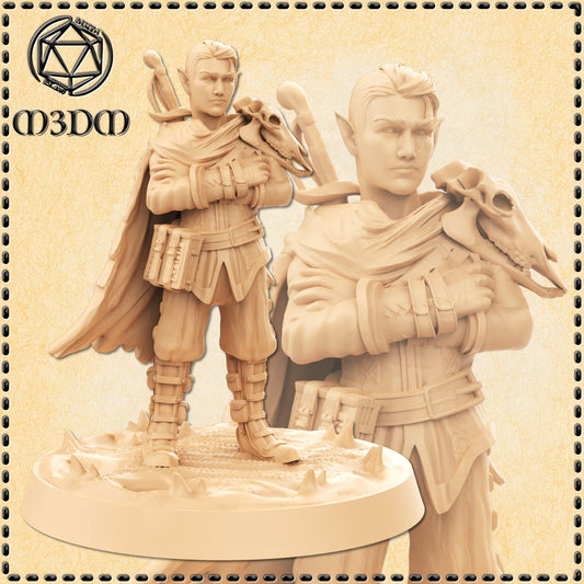 Halfling Wizard miniature by M3DM