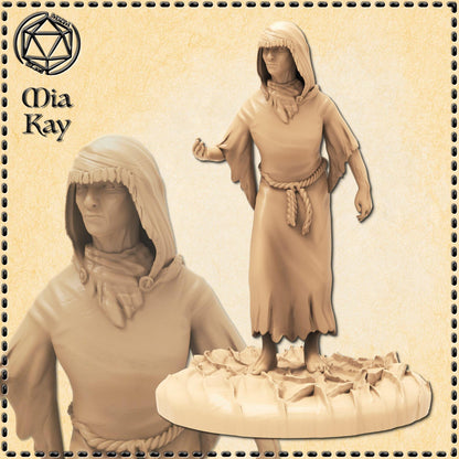 Human Beggar miniature by M3DM