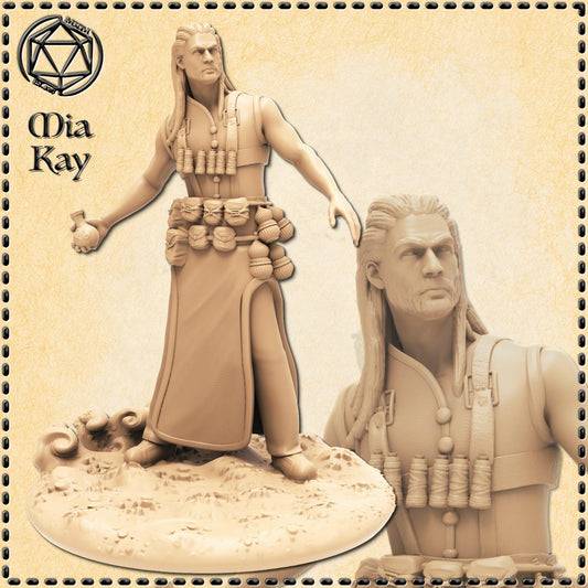 Human Male Alchemist miniature by M3DM