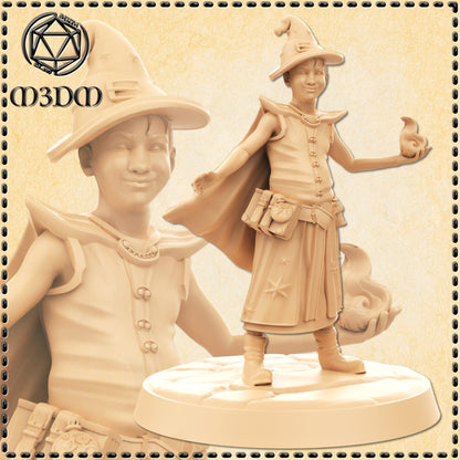 Human Wizard Child miniature by M3DM