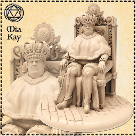 King with Throne miniature by M3DM