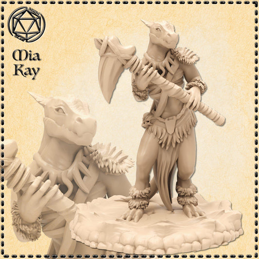 Kobold Barbarian miniature by M3DM