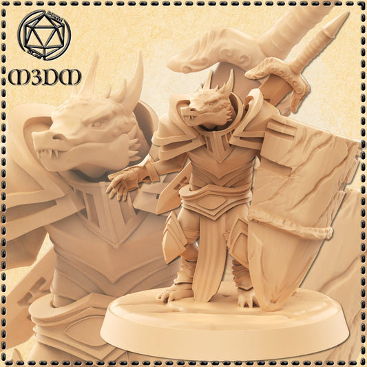 Kobold Paladin miniature by M3DM