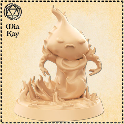 Lesser Fire Elemental miniature by M3DM