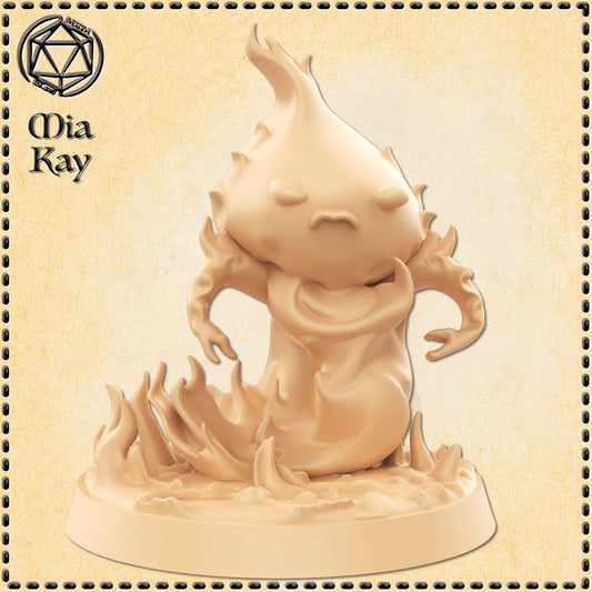 Lesser Fire Elemental miniature by M3DM