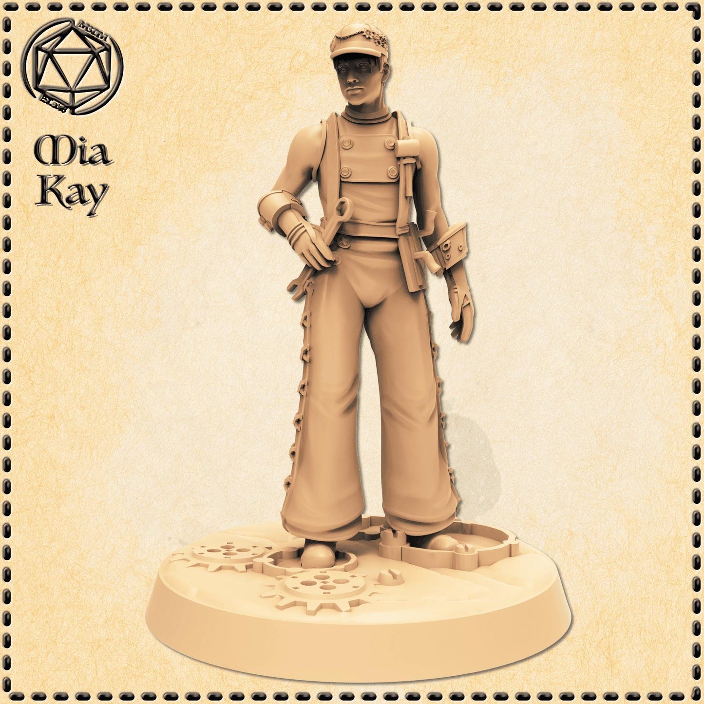Male Factory Worker miniature by M3DM