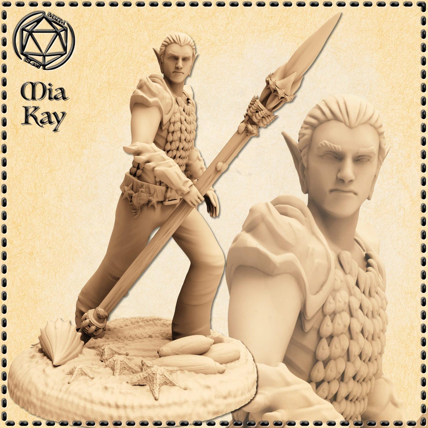 Male Triton miniature by M3DM