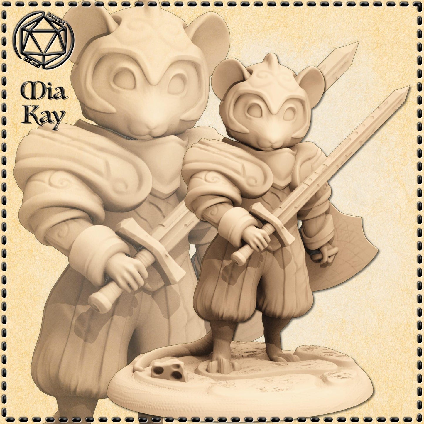 Mouse Knight miniature by M3DM