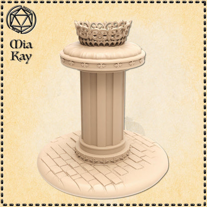Queen Crown on Pedestal miniature by M3DM