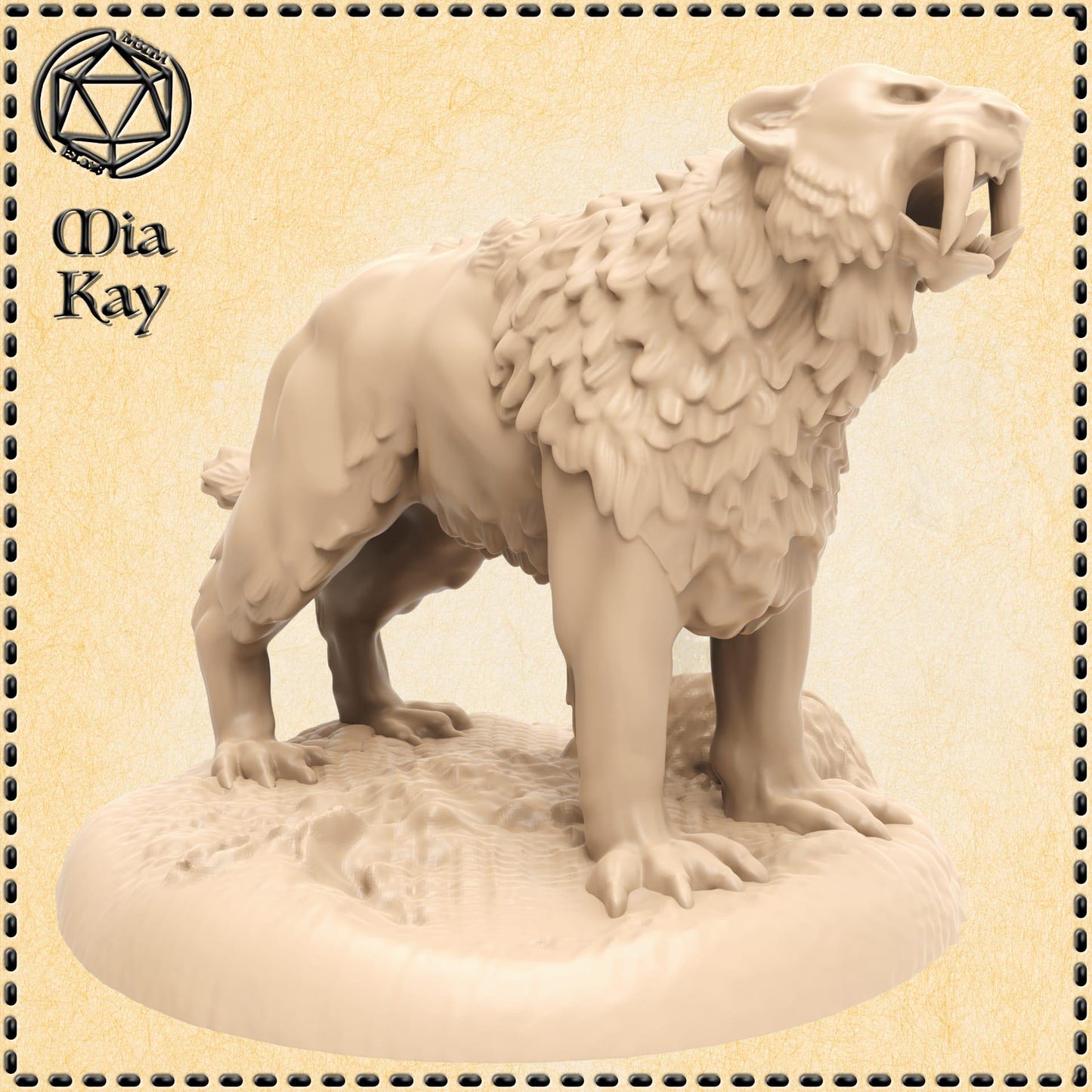 Saber Tooth Tiger miniature by M3DM