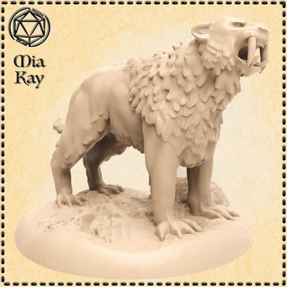 Saber Tooth Tiger miniature by M3DM