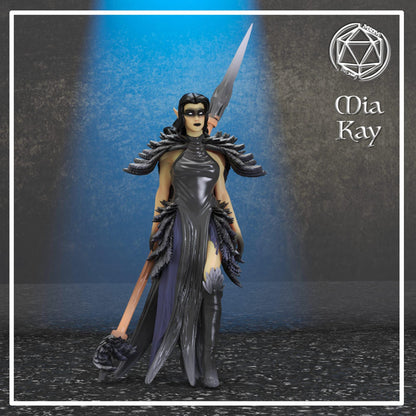 Shadow Fey Fighter miniature by M3DM
