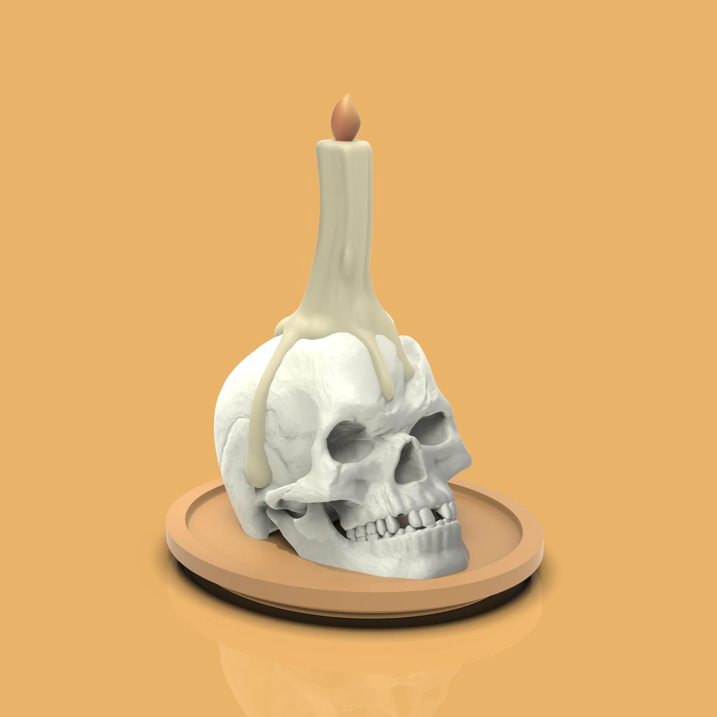 Skull with Candles miniature by M3DM