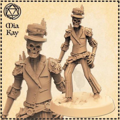 Skeleton Gunslinger miniature by M3DM