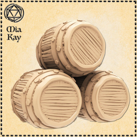 Barrels Stacked miniature by M3DM
