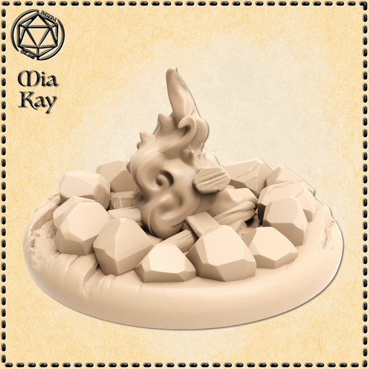 Campfire miniature by M3DM
