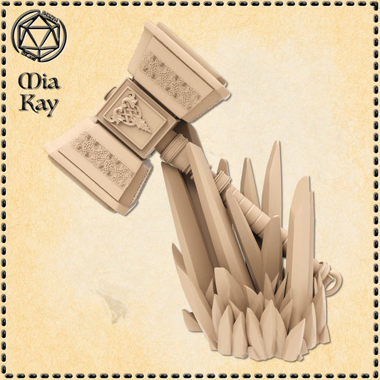 Hammer Wedged in Ice miniature by M3DM