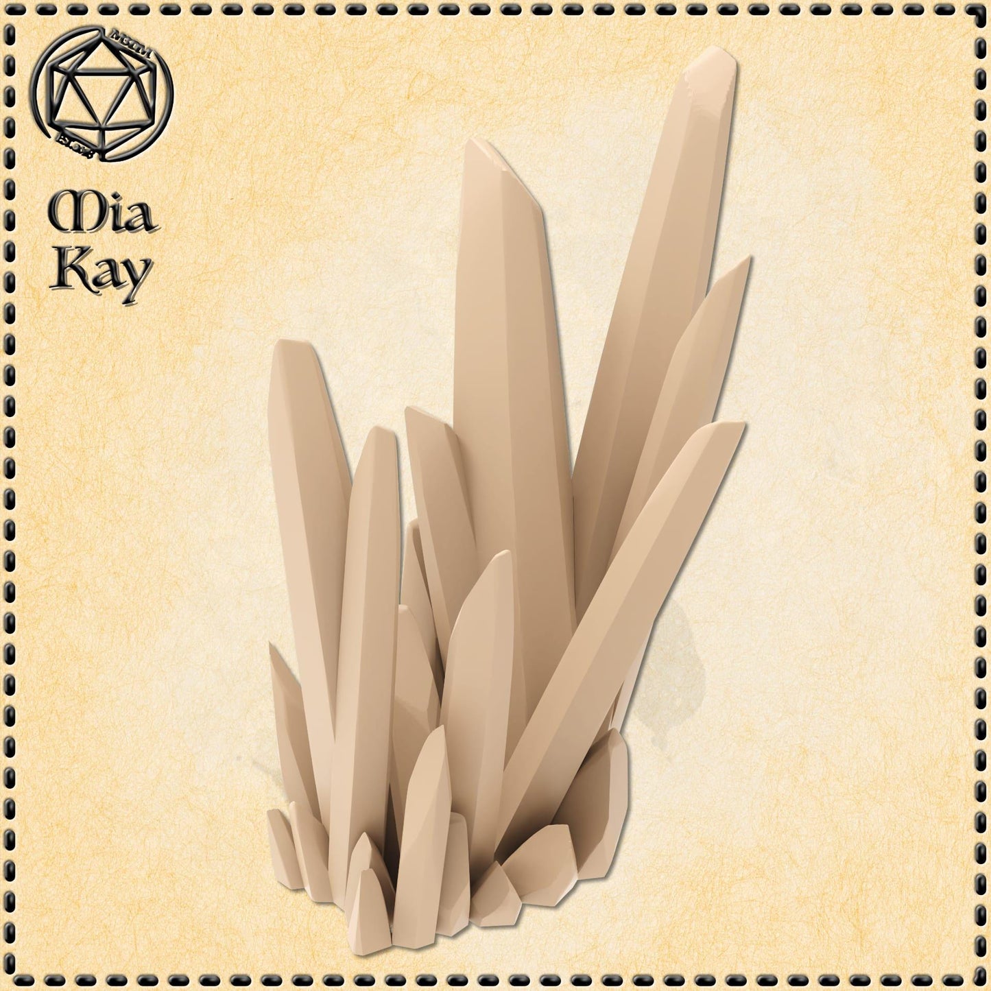 Set of 3 Crystals miniature by M3DM