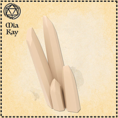 Set of 3 Crystals miniature by M3DM