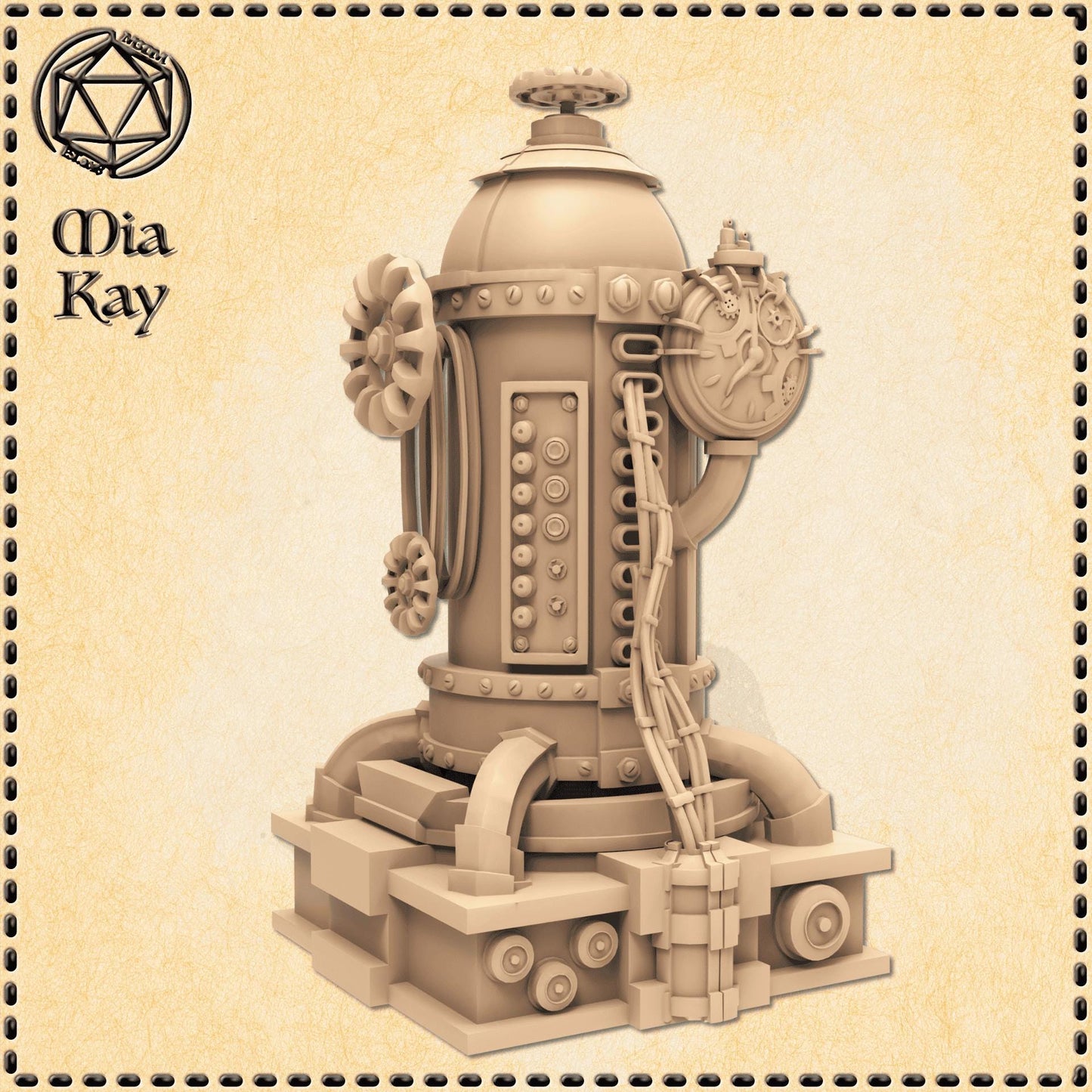 Steampunk Tall Cylinder miniature by M3DM