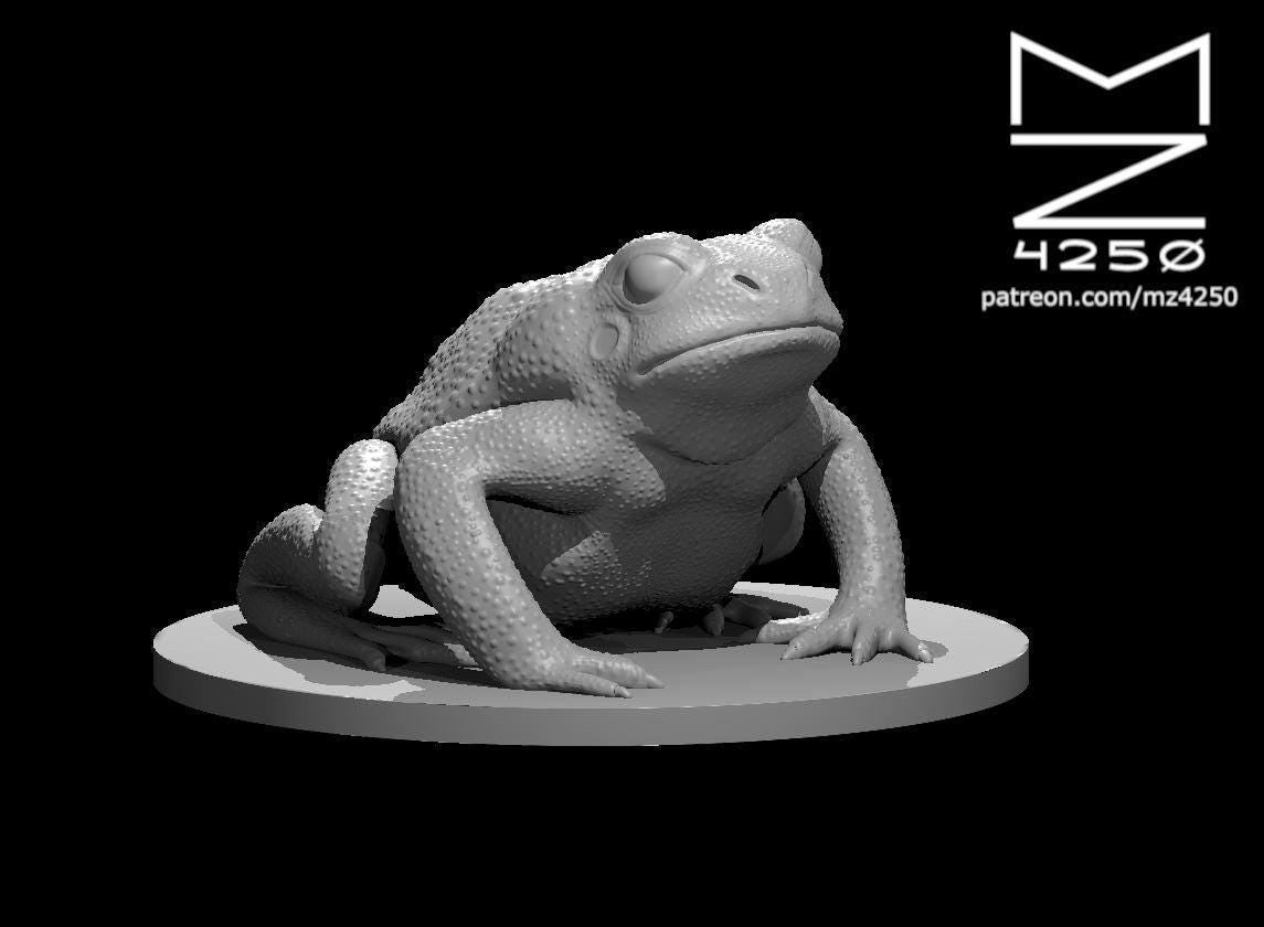 Giant Toad miniature by MZ4250 – Planar Gateway Miniatures