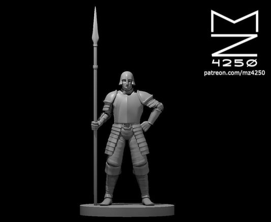 Guard Male with spear miniature by MZ4250