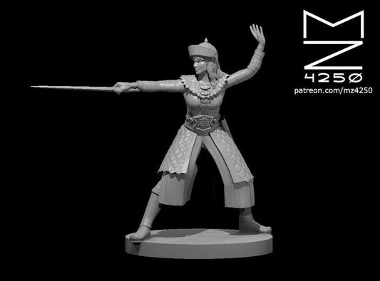 Pirate Captain Female miniature by MZ4250