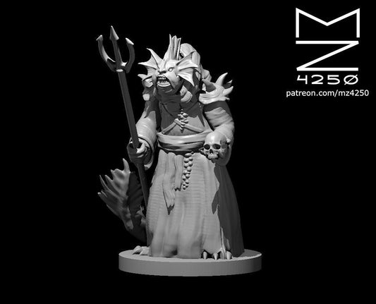Sahuagin Priestess miniature by MZ4250