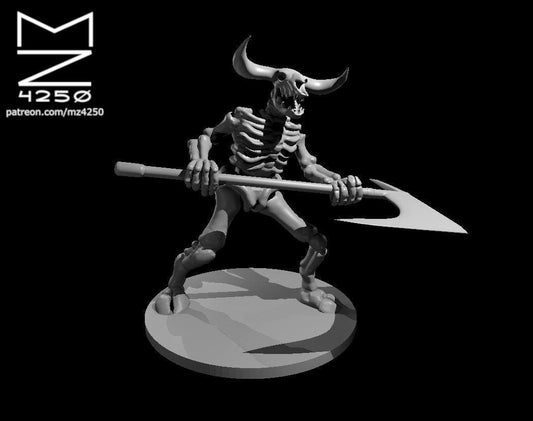 Skeleton Minotaur miniature by MZ4250