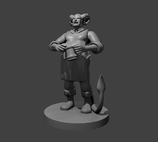 Tiefling Barkeep miniature by MZ4250
