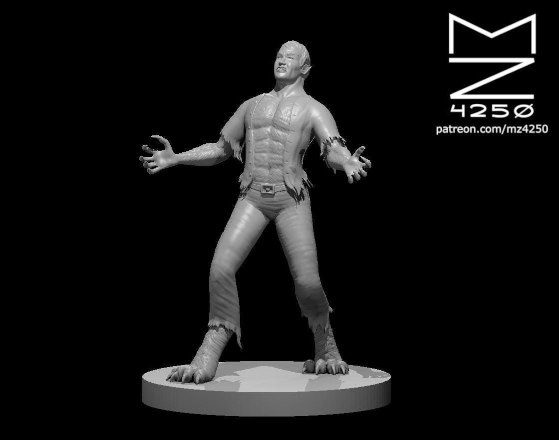Werewolf Male miniature by MZ4250