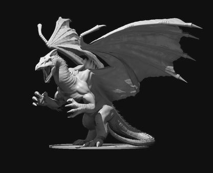 White Dragon Ancient Adult Young Wyrmling miniature by MZ4250